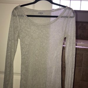 Express lightweight silver sweater